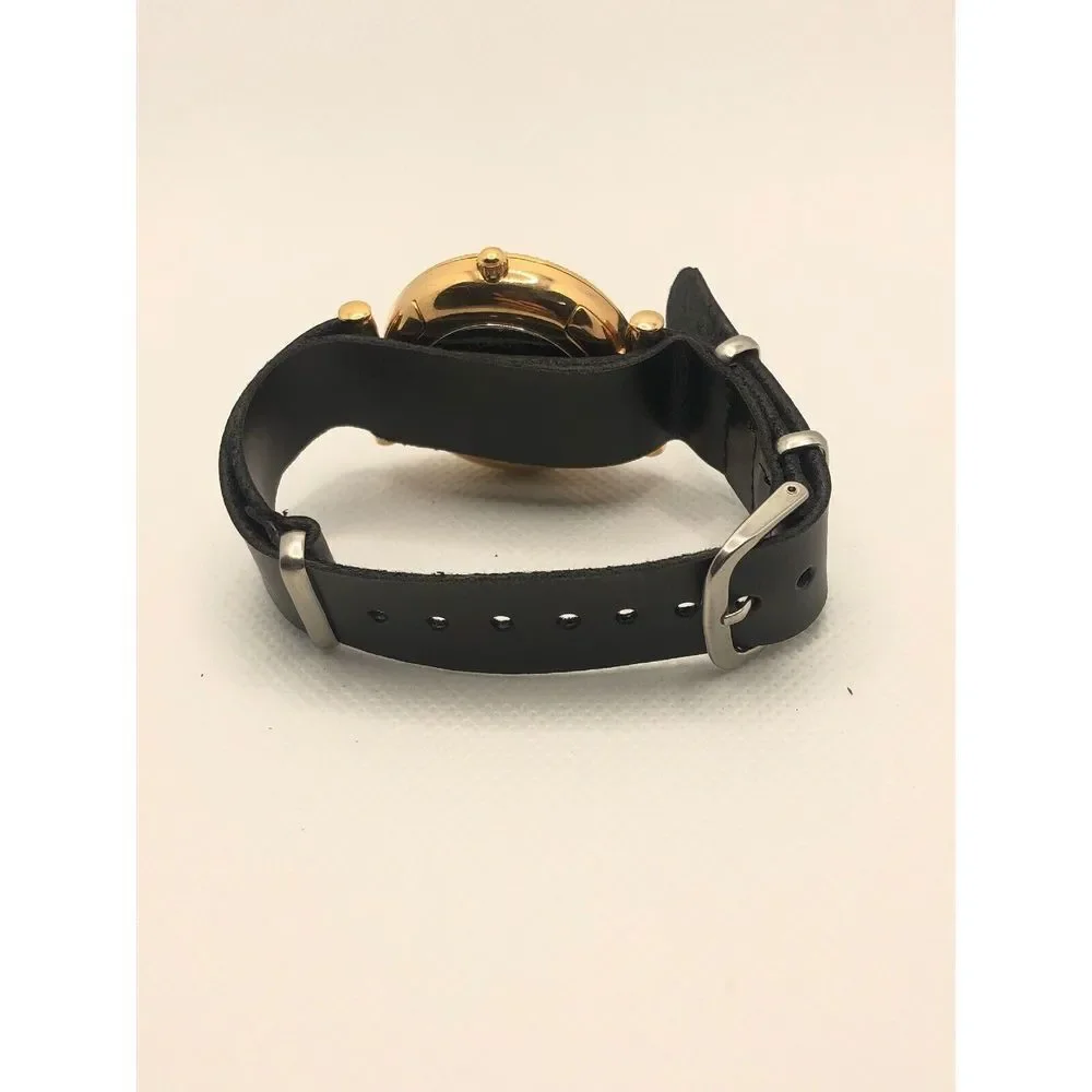 Fossil ES4428 Women's Black Leather Analog Dial Quartz Genuine Wrist Watch HO334